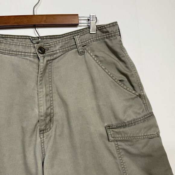 VTG Polo Ralph Lauren Shorts Mens Size 36 Olive Drab Green Cargo Hiking Outdoors - Picture 5 of 11